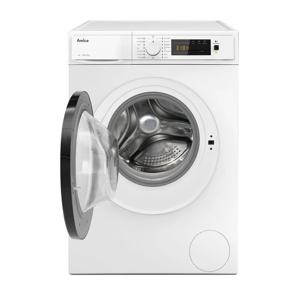AMICA Waschmaschine 7kg, 1400 U/Min, 15 Programme, EEK B