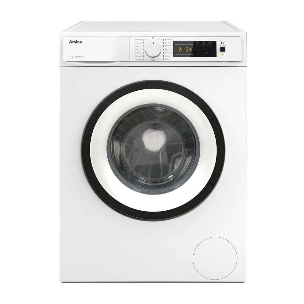 AMICA Waschmaschine 7kg, 1400 U/Min, 15 Programme, EEK B