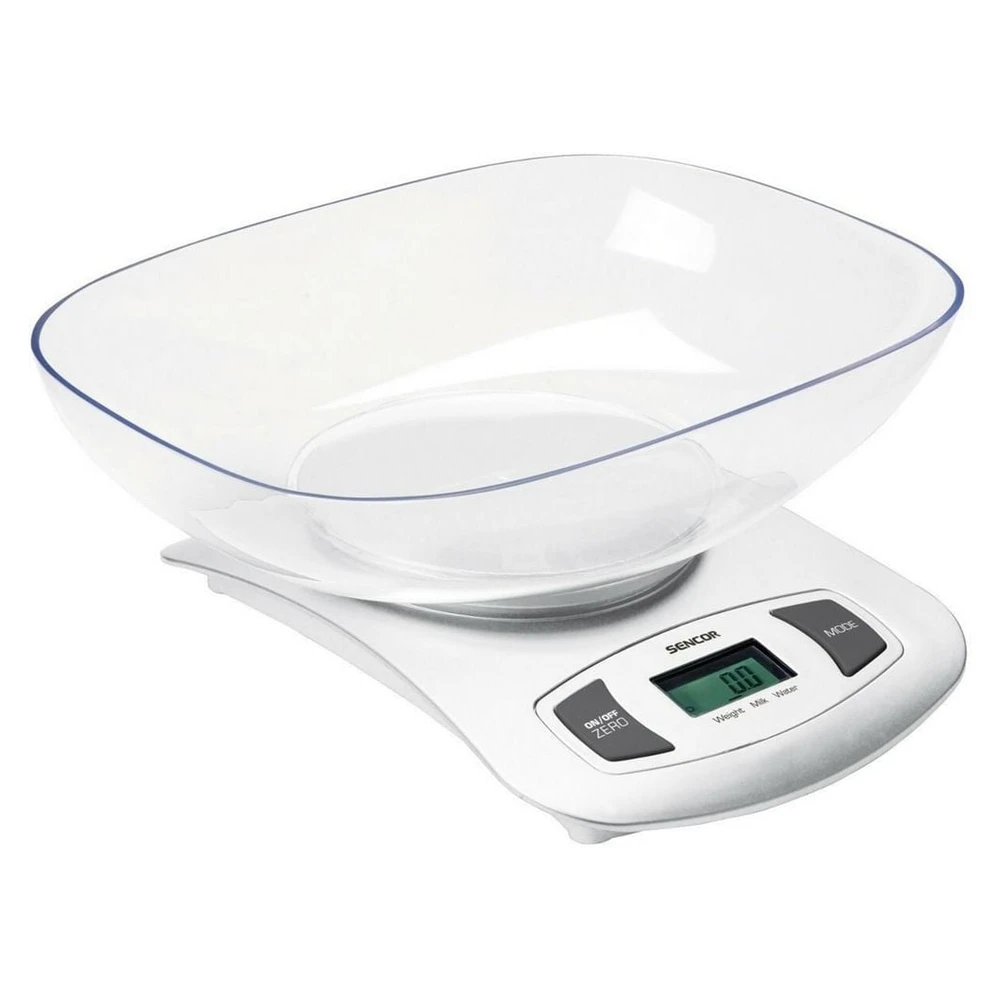 SENCOR SKS 4001WH Küchenwaage, 5000g Tragkraft, LCD, Weiß