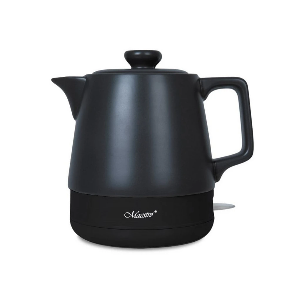 Maestro Keramik-Wasserkocher MR-071, 1L, 1200W, Schwarz, Interne Füllstandsanzeige